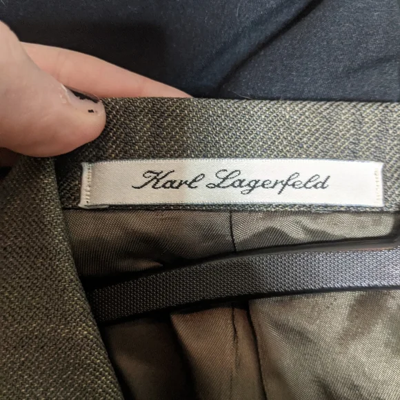 Karl Lagerfeld vintage silk plaid jacket